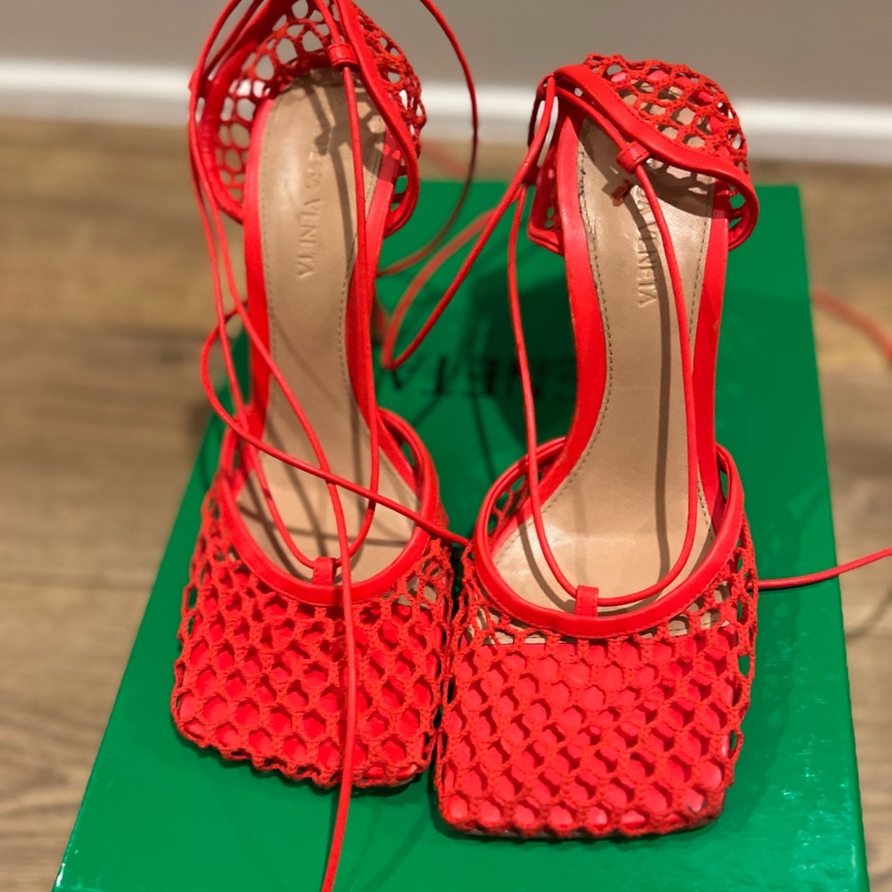Bottega Mesh Red Heels